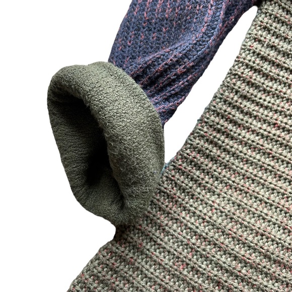 Margaret Winters color block sweater cowl neck color block reversible tunic XL - Picture 3 of 9